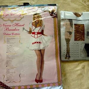 XXL Nurse costume and stockings